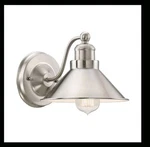 Kira Home Welton 8.5" Modern Industrial Wall Sconce, Brushed Nickel Finish Set 2. Fixed Price $70.20.