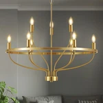 30" Modern Gold Chandelier Fixture Vintage 9-LIGHTS Mid Century .... Fixed Price $271.85.