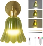 Fulen Battery Operated Wireless Green Tulip Wall Sconce With 10000MAH High-capac. Fixed Price $35.00.