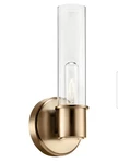 Kichler Aviv 1-LIGHT Wall Sconce, Modern With Clear Glass. Fixed Price $170.00.