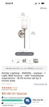 Kichler 45921 Nickel Joelson 5"W Single Light Bathroom Sconce HH23. Fixed Price $48.83.