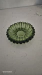 Vintage Hazel Atlas Light Green Round Glass Ashtray Trinket Dish Daisy Sunburst. Fixed Price $12.00.
