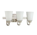 Jeremiah 41903-BNK Grace 3-LIGHT Vanity In Brushed Polished Nickel. Fixed Price $137.25.