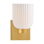 Isla Blanca 1-LIGHT Wall Sconce In Warm Brass By Breegan Jane. Fixed Price $142.00.