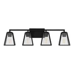 Home Decorators Mackenzie Place 4-LIGHT Black Bathroom Vanity Glass Shades. Fixed Price $60.17.