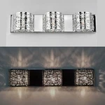 Nib Modern Bathroom Vanity 3 Light Fixture Crystal Art Deco Chrome Xenon. Fixed Price $36.99.