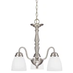 Sea GULL*NORTHBROOK*BRUSHED*NICKEL*SATIN*ETCHED*GLASS*3 Down Light*chandelier. Fixed Price $36.00.