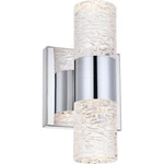 Wall Sconce Lighting Fixture Glass And Chrome Bathroom Hallway Dining. Fixed Price $197.70.
