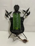 Vintage Mid-century Spanish Revival Medieval Shield Wall Sconce Light 17 Castle. Fixed Price $125.00.