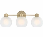 Westinghouse Dorney Transitional Style 3 Lights Wall Fixture, Champagne Brass. Fixed Price $29.00.
