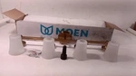 Moen YB0364BG Flara 4-LIGHT 2-MOUNT Vanity Fixture Frosted Glass In Brushed Gold. Fixed Price $365.50.
