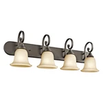 Kichler 45056OZL18 Monroe 4-LIGHT Vanity Wall Fixture Olde Bronze Finish. Fixed Price $199.99.