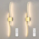Modern Led Wall Sconce Set Of Two With Remote Control, 40" Dimmable Scon.... Fixed Price $141.21.