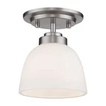 Z-lite Ashton 6 In. 1-LIGHT Brushed Nickel Semi-flush Mount Light, Frosted Glass. Fixed Price $37.99.