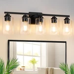 Verron 5-LIGHT Matte Black Bathroom Fixtures, 31" Modern Vanity Lighting. Fixed Price $78.45.