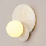 Losneolaz 7.4" Alabaster Wall Sconce,modern Marble Light Fixture With Glass S.... Fixed Price $279.98.