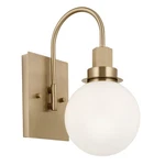 Champagne Bronze One Light Wall Sconce From The Hex Collection. Fixed Price $184.99.