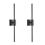 Wall Sconces Set Of Two Matte Black Light Fixtures Lamp With Led 30.... Fixed Price $143.88.