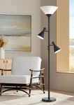 Possini Euro Ballard 72" Black Torchiere Floor Lamp With Side Lights. Fixed Price $299.99.