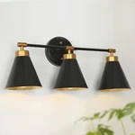 Classy Leaves Bathroom Fixtures, Black Gold 3 Vanity Lights (4-5). Fixed Price $53.99.