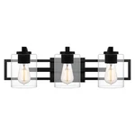 Matte Black Three Light Bath From The Lansdowne Collection. Fixed Price $179.99.