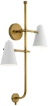 Kichler Sylvia 30 1/2" High Gold And White Plug-in Wall Sconce. Fixed Price $343.99.