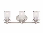 Hampton Bay 3-LIGHT Brushed Nickel Bath Bar Truitt. Fixed Price $54.99.