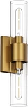Tipace Bathroom Vanity Fixtures Gold Wall Lights Clear Glass Indoor. Fixed Price $37.95.