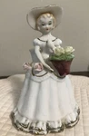 Cmi Chadwick Japan Lamp Base Only Ceramic Girl Basket Flowers Figurine Vintage. Fixed Price $9.99.