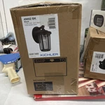 Kichler Fairfield 11 In. 1-LIGHT Black Wall Lantern Sconce W/ Seeded Glass Shade. Fixed Price $44.99.