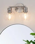 Wilon 2-LIGHT Bathroom Vanity Light, Brushed Nickel Lights For Bathroo.... Fixed Price $93.49.