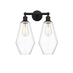 Innovations Cindyrella 2LT 16" Bath Vanity Light, Black/clear 616-2W-BK-G652-7. Fixed Price $365.20.