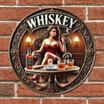 Vintage Whiskey Aluminum Suitable For Tin Metal Signs Home D Cor 8X8. Fixed Price $10.99.