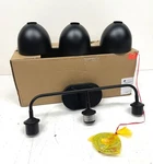 Golden Lighting Zoey 24.5 In. 3-LIGHT Matte Black Vanity 6956-BA3 Blk-blk. Fixed Price $84.99.