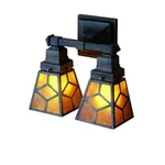 Meyda Lighting 12'W Amber Mica Diamond Mission Lt Wall Sconce, - 27882. Fixed Price $392.20.