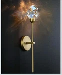 Untrammelife Indoor Crystal Wall Sconce,brushed Brass Gold Hardwired Light. Fixed Price $34.44.