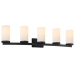 Design House Desta 5-LIGHT Transitional Glass Vanity Bar In Matte Black. Fixed Price $195.31.
