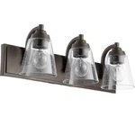 Quorum 518-3-86 Transitional Three Light Vanity Bronze / Dark Finish,. Fixed Price $75.92.