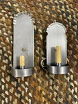 Pair Of Irvins Country Tin Ware Wall Sconce Amish. Fixed Price $100.00.