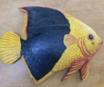Vtg Wooden Fish Tropical Deep Sea Hand Carved Decor Wall Hanging 11 1/2". Fixed Price $26.24.