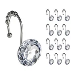 Sunlit Luxury Design Round Clear Diamond Crystal Gem Bling With Glide Balls S.... Fixed Price $16.89.