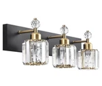 Presde Black Gold Crystal Bathroom Vanity Lights Fixtures Over Mirror Modern .... Fixed Price $49.99.