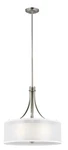 Generation Lighting 6537303-962 Elmwood Park 19" Wide Pendant, Br Nickel. Fixed Price $100.00.