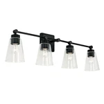 Capital Lighting Rory Vanity Matte Black/clear 121841MB-432. Fixed Price $243.20.