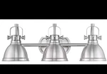 Emliviar 3-LIGHT Bathroom Vanity Fixture, Brushed Nickel Finish With Metal. Fixed Price $49.99.