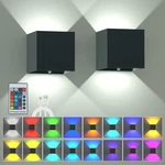 Rgb Wall Sconces Set Of 2, Led Lights For Room Decor 16 Colors, 6000MAH Batte.... Fixed Price $60.70.