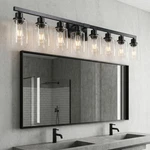 51'' Vanity Black Modern 8 Lights For Bathroom Mirror Wall Sconce Fixture. Fixed Price $164.99.
