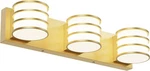 Hollywood Regency Gold 3-LIGHT Led Vanity Modern Glam Bathroom Fixture. Fixed Price $59.99.