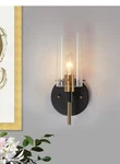 Zevni Modern 1-LIGHT Brass Gold Wall Sconce, Black Bathroom Vanity. Fixed Price $29.95.
