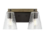 Home Decorators Collection Westbrook 2-LIGHT Vanity, Oak & Black, Dimmable. Fixed Price $69.99.